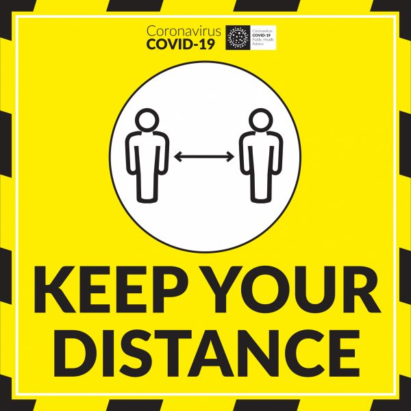 Keep A Safe Distance Floor Graphic